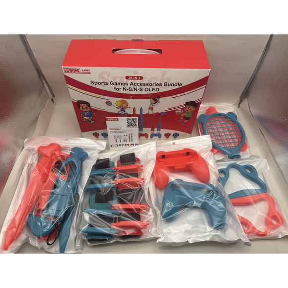 Amazon.com: Switch Sports Accessories - Arisll 14 in 1  14 in 1 Sports Accessories Kit for Nintendo Switch/OLED Sports Games Bundle Kit